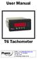 User Manual. T6 Tachometer. Online:   Telephone: P.O. Box St. Petersburg, Florida 33736