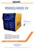 R5000/4000 CV INSTRUCTION MANUAL. Important Information. Description. Processes. Constant Voltage Power Source