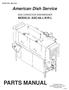 PARTS MANUAL. American Dish Service ADS CONVEYOR DISHWASHER MODELS: ADC-66 L-R/R-L EFFECTIVE: MAY, 2011