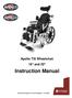 Apollo Tilt Wheelchair 18 and 20 Instruction Manual