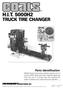 H.I.T. 5000H2 TRUCK TIRE CHANGER. Parts Identification