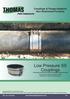 THOMAS. Low Pressure SS Couplings. Couplings & Flange Adaptors Non Restrained Products PIPE PRODUCTS