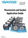 Thermostat and Gasket Application Guide