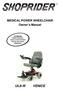 MEDICAL POWER WHEELCHAIR Owner s Manual