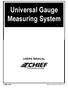 Universal Gauge Measuring System USERS MANUAL