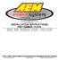 Equipped with AEM Dryflow Filter No Oil Required!