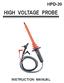PD-20 HIGH VOLTAGE PROBE INSTRUCTION MANUAL