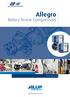 Allegro. Rotary Screw Compressors ALLEGRO