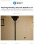 Repairing Standing Lamp That Won't Turn On