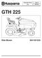 I Illustrated Parts List GTH A. Ride Mower