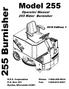 Model 255. Operator Manual 255 Rider Burnisher Edition: 1