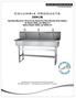 Operating Manual for Three-Person Hands-Free Floor Mounted Wash Stations AC Models 56FAL and 56FAL-0.5 Battery Models 56FBL and 56FBL-0.