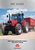 Eight high productivity tractors from 79 to 142 hp