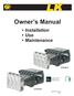 Owner s Manual. Installation Use Maintenance LK36/40/45 LK50/55/60. Ref Rev.B General Pump is a member of the Interpump Group