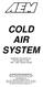COLD AIR SYSTEM. Installation Instructions for: Part Number Honda Prelude