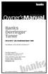 Owner smanual. Banks Derringer Tuner L EcoDiesel Ram 1500 THIS MANUAL IS FOR USE WITH SYSTEM with Installation Instructions