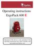 Operating instructions ErgoPack 600 E