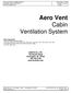 Aero Vent Cabin Ventilation System