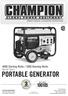 PORTABLE GENERATOR Starting Watts / 3000 Running Watts. Recoil Start OWNER S MANUAL & OPERATING INSTRUCTIONS MODEL NUMBER