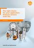The right choice for your application. Pressure sensors from ifm.
