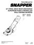 Reproduction. Not for 16 STEEL DECK REAR DISCHARGE EUROPEAN PUSH & PROPELLED WALK BEHIND MOWERS. Parts Manual for