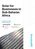 Solar for Businesses in Sub-Saharan Africa January 24, 2019