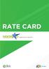 RATE CARD Valid from