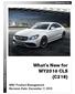 What s New for MY2016 CLS (C218) Mercedes-Benz Canada. Product Management 2016 CLS-Class Coupe