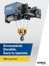 Economical. Durable. Easy to operate. DBR rope hoist