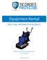 Equipment Rental PRICE AND INFORMATION BOOKLET All Rights Reserved