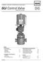 Control Valve. Body Sub-assembly. Installation, Operation and Maintenance Instructions