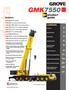 data GMK7550 product guide contents features All Terrain Crane 550 USt (450 t) capacity 197 ft (60 m) 5 section full power boom
