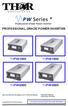 THPW-1000 THPW-1500 THPW-2000 THPW-3000 PROFESSIONAL GRADE POWER INVERTER. Instruction Manual and Warranty Information