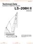 LS---208HII. Technical Data. Specifications & Tube Boom Capacities. Crawler Crane 80 Ton (72.57 metric ton)