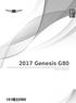 2017 Genesis G80. Owner's Manual