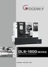 GLS-1500 GLS-1500 SERIES. High Speed CNC Turning Centers GOODWAY MACHINE CORP.