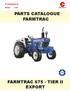 PARTS CATALOGUE FARMTRAC