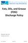 Fats, Oils, and Grease (FOG) Discharge Policy