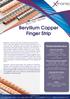 Beryllium Copper Finger Strip