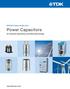 EPCOS Product Profile Power Capacitors. for Industrial Applications and Renewable Energy.