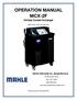 OPERATION MANUAL MCX-2F Multiple Coolant Exchanger