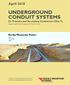 UNDERGROUND CONDUIT SYSTEMS for Primary and Secondary Conductors (Rev. 7)