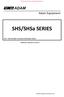 SHS/SHSa SERIES. Adam Equipment. (P.N , Revision B November 2012) Software version S1.1/SA1.1