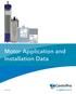 Motor Application and Installation Data