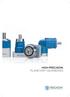 HIGH PRECISION PLANETARY GEARBOXES