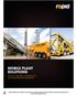 MOBILE PLANT SOLUTIONS FOR THE CONCRETE, CONSTRUCTION AND ENVIRONMENTAL INDUSTRIES