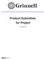 Product Submittals for Project