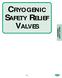 SAFETY RELIEF VALVES SAFETY VALVES CRYOGENIC