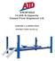 ATD-4P14CCA 14,000 lb Capacity Closed Front Alignment Lift ASSEMBLY & OPERATION INSTRUCTION MANUAL