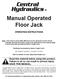 Manual Operated Floor Jack